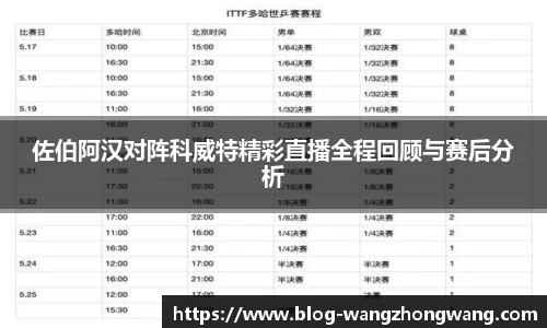 佐伯阿汉对阵科威特精彩直播全程回顾与赛后分析
